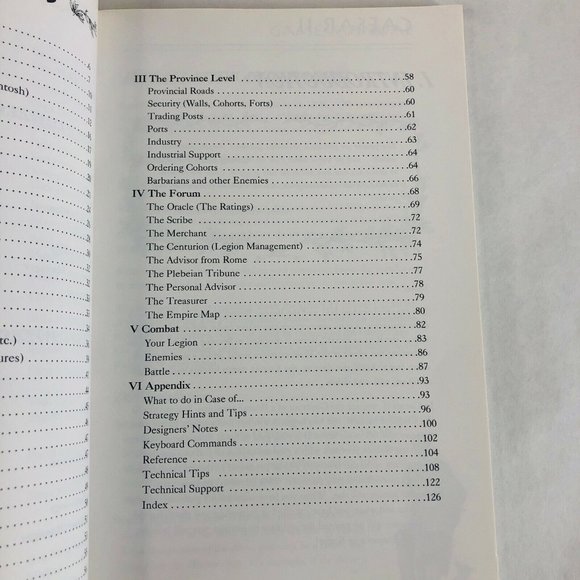 Caesar II Game Manual For Sierra RPG Strategy Reference Softcover Vintage - Picture 7 of 7